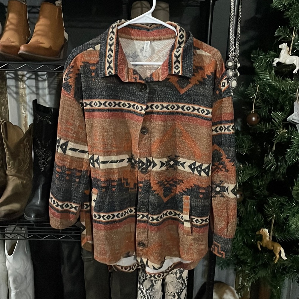 Aztec Zenana Shacket Size Medium